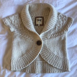 Short sleeve cardigan sweater